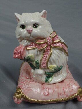 Fitz and Floyd Kittens & Roses Salt/Pepper Shakers